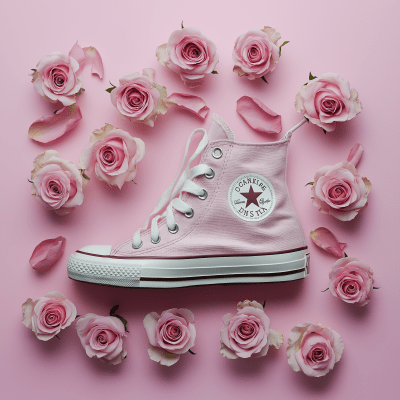 Luxury Converse with Roses