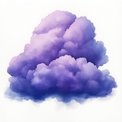 Purple Cloud Watercolor