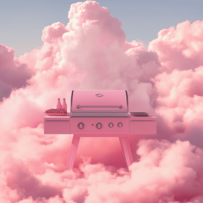 Pink Barbie BBQ in the Clouds