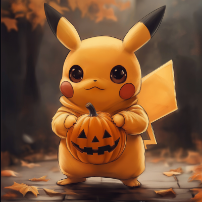 Pikachu in Halloween Costume