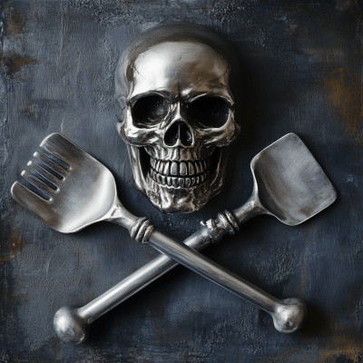 Stainless Steel Skull and Crossbones