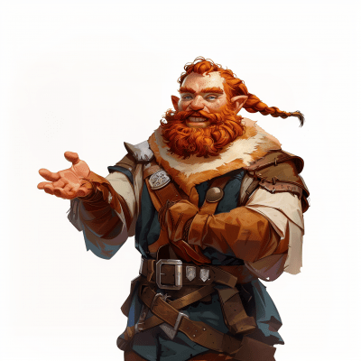 Smiling Dwarf in Commoners Clothes