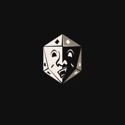 Comedy Tragedy Polyhedral Logo