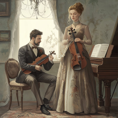 Elegant Duo with Violin and Piano