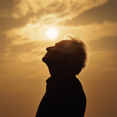 Serene Silhouette at Sunset