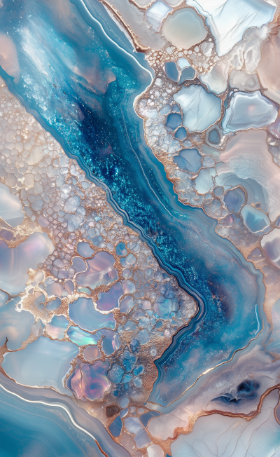 Iridescent Opal Geode