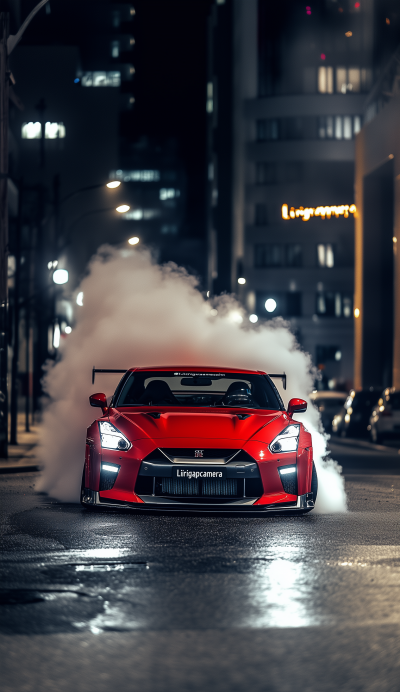 Red Nissan GT