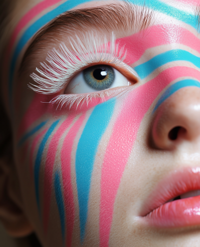 Colorful Makeup Close-Up