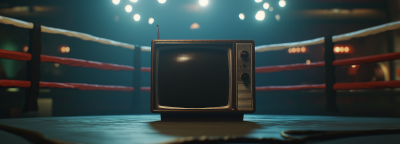 Retro TV in Boxing Ring