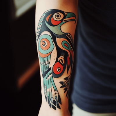 Inuit Bird Arm Tattoo