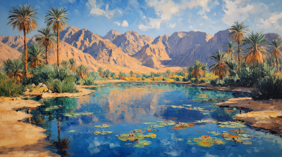 Impressionistic Oasis in Oman