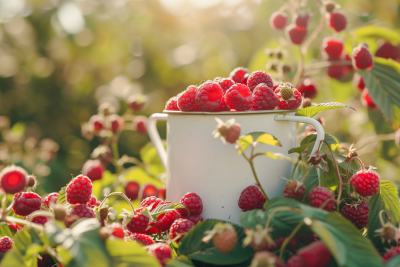 Fresh Raspberries in a Can