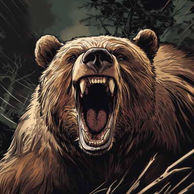 Fierce Grizzly Bear