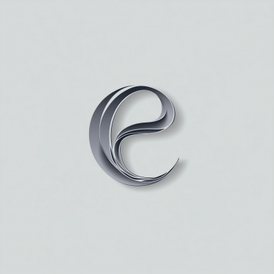 Minimal Letter E Logo with Spiral