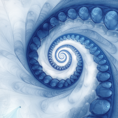 Spiral Blue Fractal