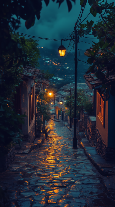 Nighttime Beach Alley