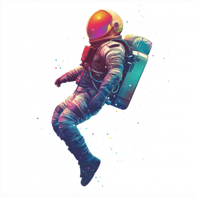 Minimalistic Astronaut Logo