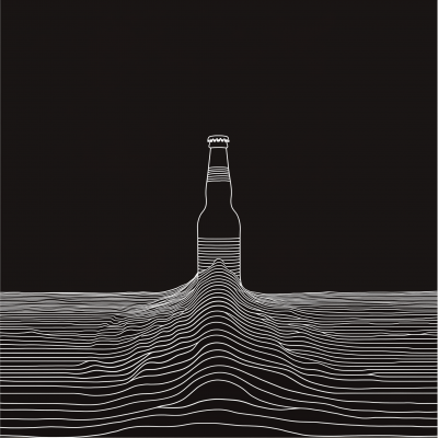 Minimalist Beer Bottle Drawing