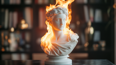 Marble Statue in Flames