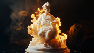 Marble Statue in Flames