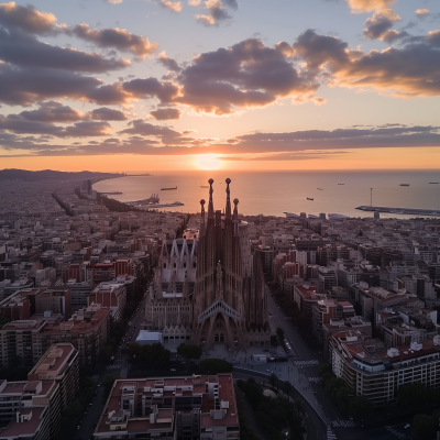 Barcelona at Sunset