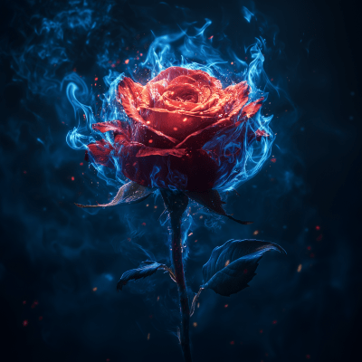 Blue Fire Rose