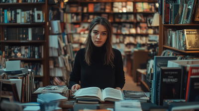 Saleswoman at Bookstore