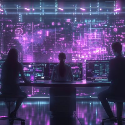 Futuristic Data Science Workspace