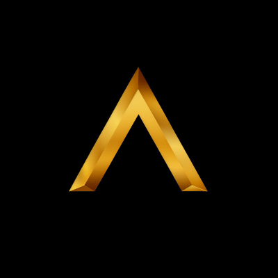 Minimal Golden Letter A Logo