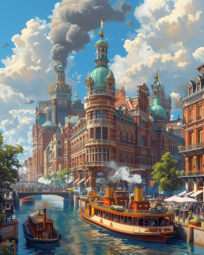 Victorian Steampunk Waterfront