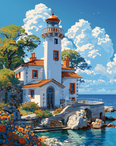 Bright Lighthouse in Novigrad