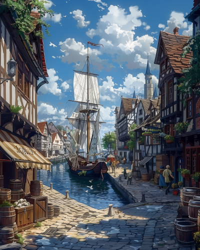 Bustling Docks of Novigrad