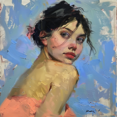 Young Woman Painting