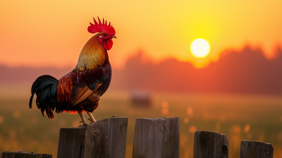 Rooster at Sunrise