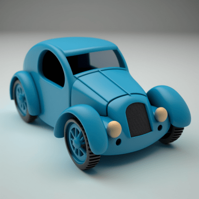 Unique Blue Toy Car