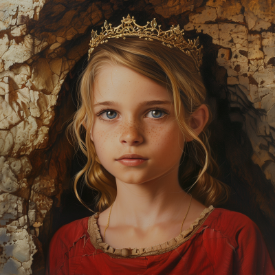 Young Princess with Golden Crown