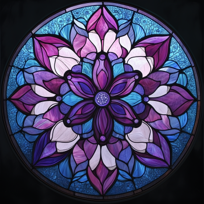 Floral Mandala Stained Glass