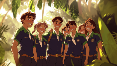 Smiling Australian Scouts