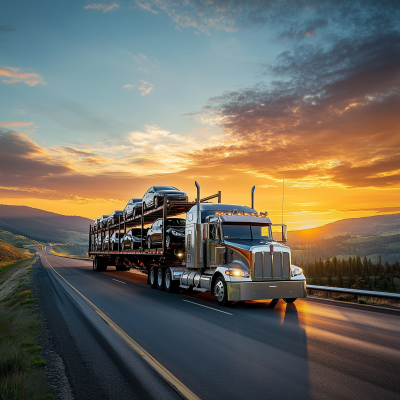 American Made Vehicles on Car Carrier Truck