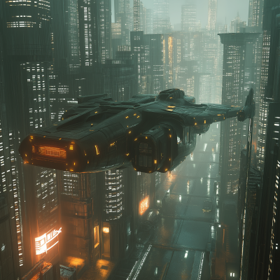 Blade Runner Airbus in City