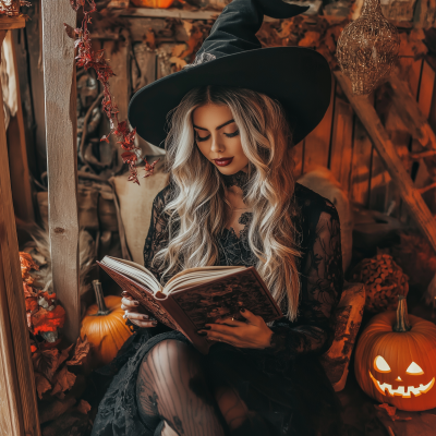 Cozy Autumn Witch