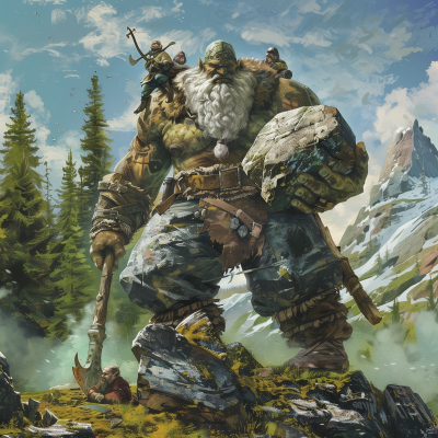 Mountain Giant with Dwarves