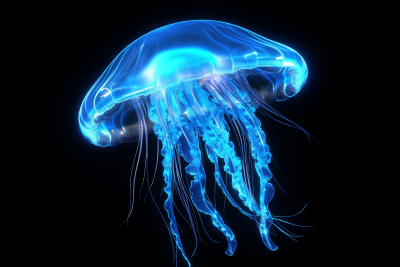 Glowing Holographic Jellyfish