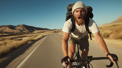 Determined Cyclist