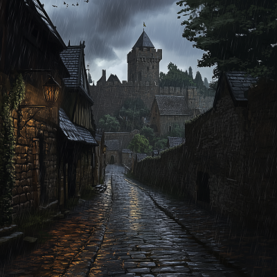 Medieval Rainy Street