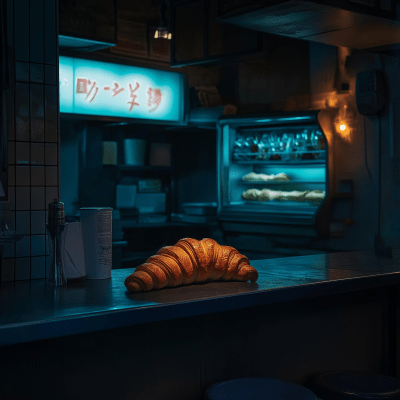 Neon Croissant