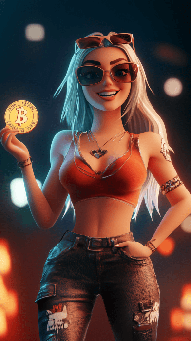 Smiling Character Holding Coin