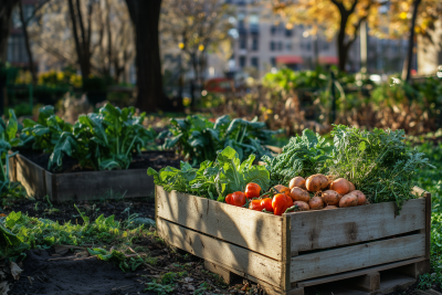 Fresh Farm Box in Community Garden