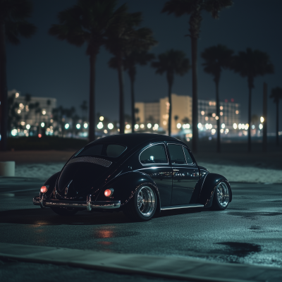 Dramatic Night Volkswagen Beetle