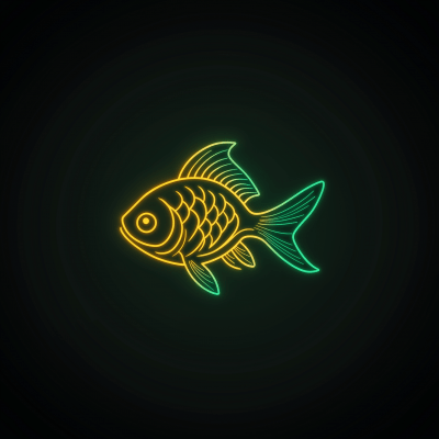 Minimalist Goldfish Logo